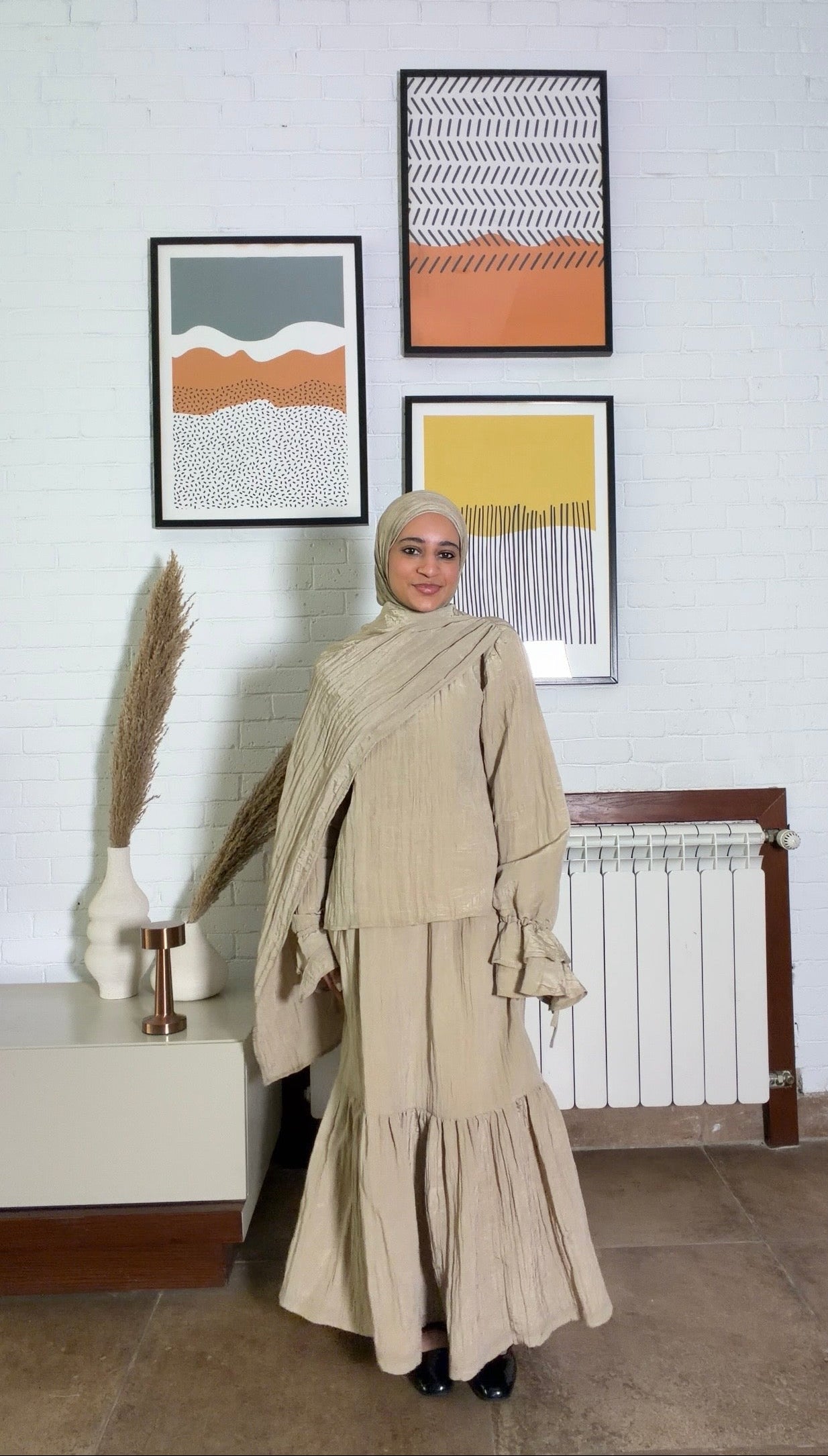 Beige Lune Skirt