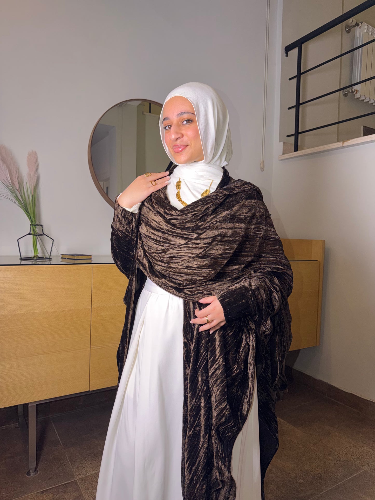 Brown Velvety Abaya