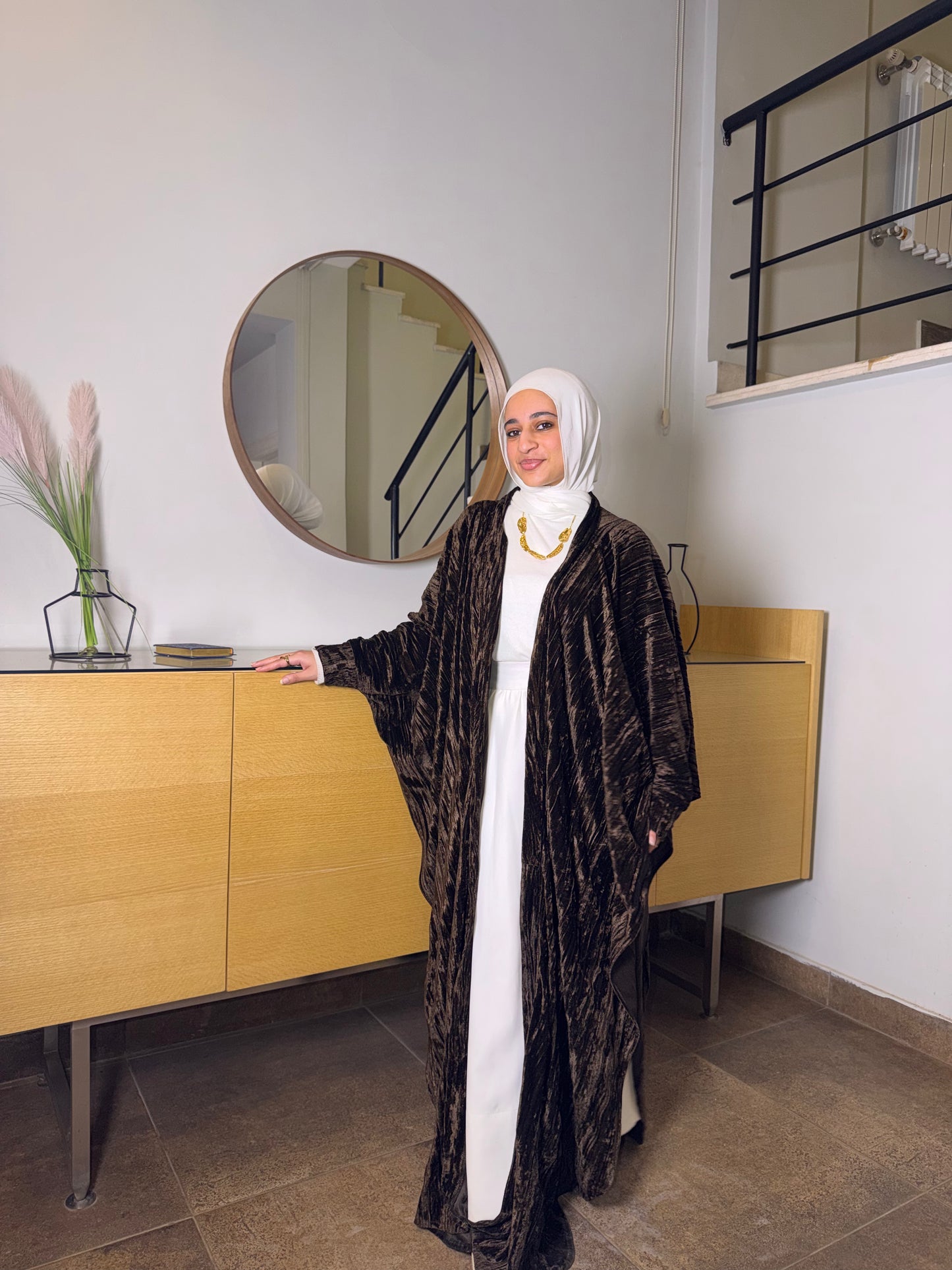 Brown Velvety Abaya