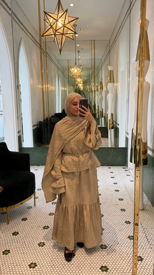 Beige Lune Skirt